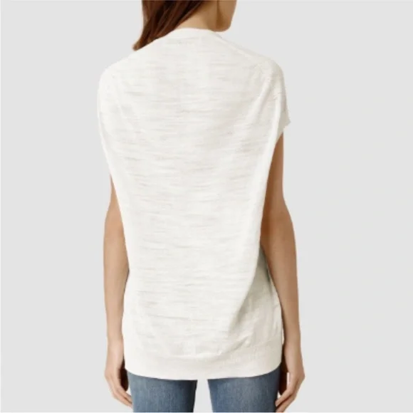 All Saints White Dolman Sleeve T-Shirt - Picture 3 of 7